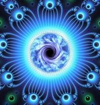 blue mandala spiral